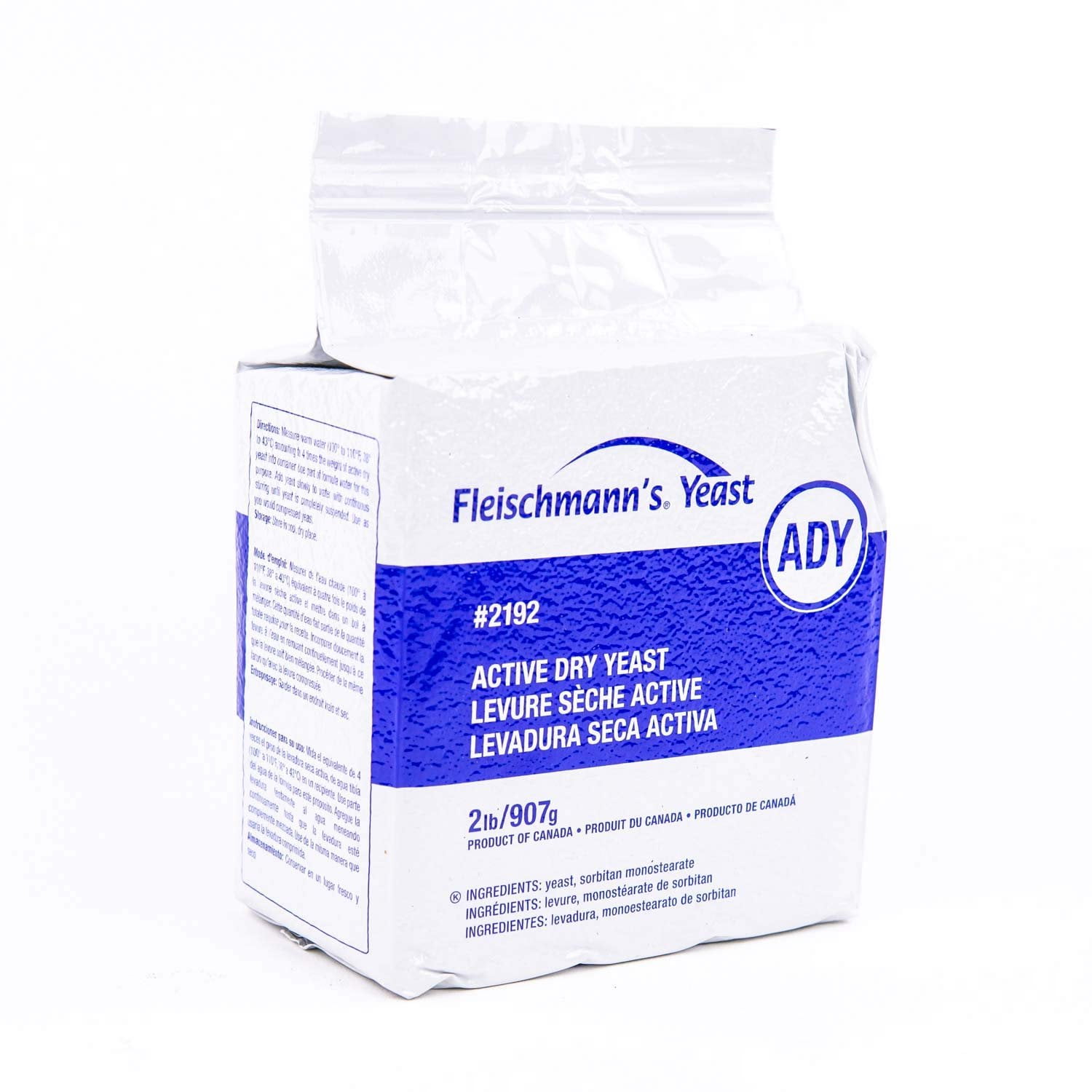Fleischmanns Active Dry Yeast Vacuum Pack - 2lb 907g Highly Stable ...