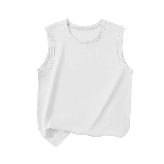 zbxnLI 3-14 Years Girls Plain Tank Top Summer Sleeveless Tee Tops for Kids Lightweight Quick Dry Mesh T Shirts