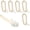 Ivory, variant on Newhouse Hardware 7 ft Uncoiled/1.33 ft Coiled Telephone Handset Cord, With RJ9 (4P4C) Connectors, Used to Connect the Telephone and Handset, 5-Pack, Black
