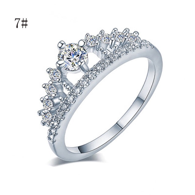 Fiudx Anillo Elegante, Impresionante Diseño de Cristal En Oro Rosa, Accesorio Deslumbrante Estilo Princesa, Regalo Perfecto para Ella, Declaración de Moda o Ocasión Especial, Belleza Atemporal.