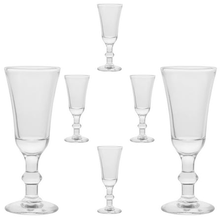 NICEXMAS Cordial Glasses Clear Glass 6Pcs 4.3In