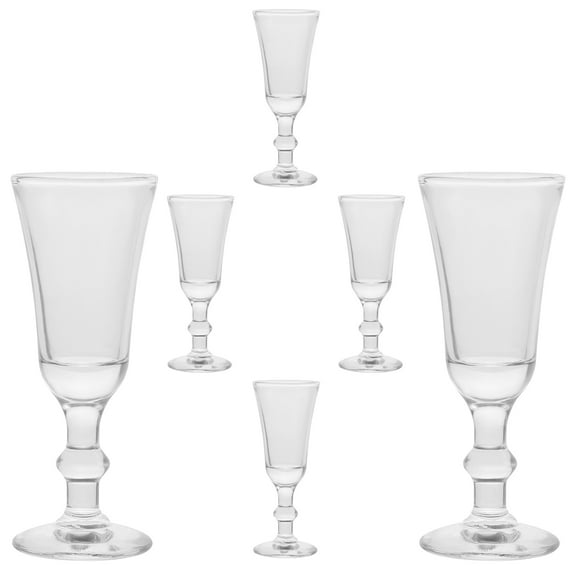 NICEXMAS Cordial Glasses Clear Glass 6Pcs 4.3In