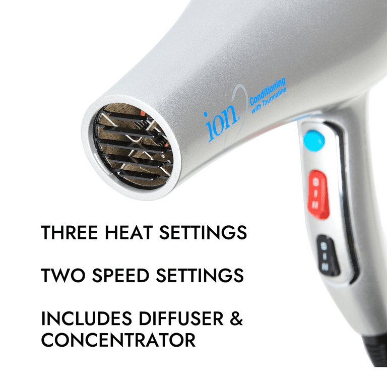 Ion Ionic Conditioning Hair Dryer Silver - Walmart.com