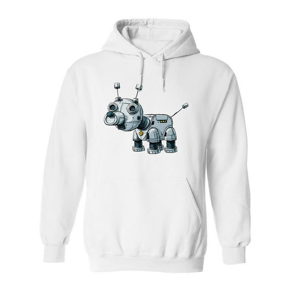 Dog Robot Hoodie Men -Image by Shutterstock, Male 3X-Large