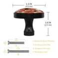 thumbnail image 3 of 4 Pcs Vintage Flowers Patterns Knobs for Kitchen Cabinet Cupboard Dresser Bookcase Drawer Pulls Handles Round Home Decor, 3 of 5