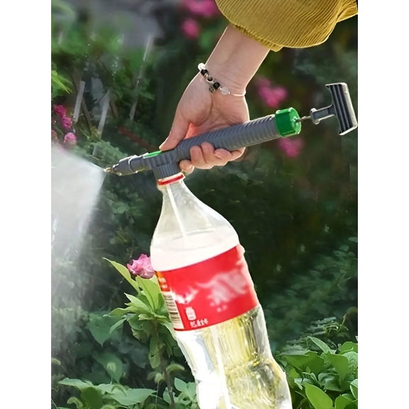 2pc Adjustable High Pressure Air Pump Manual Sprayer Drink BottleSpray Head Nozzle Gardening Tool Garden Tools Gardening Tools For Garden