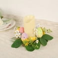 thumbnail image 6 of Mrzvby Easter Wreath Decoration,Easter Party Simulation Flower Desktop Decoration Candlestick Candle Wreath Arrangement Flower Wreath Easter Egg Ring, 6 of 7