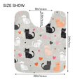 thumbnail image 5 of Yayeee Bath Rug for Bathroom Floor Non Slip Contour Fluffy Soft Absorbent Mat, 20"x24", Gray Cartoon Pattern, 5 of 7
