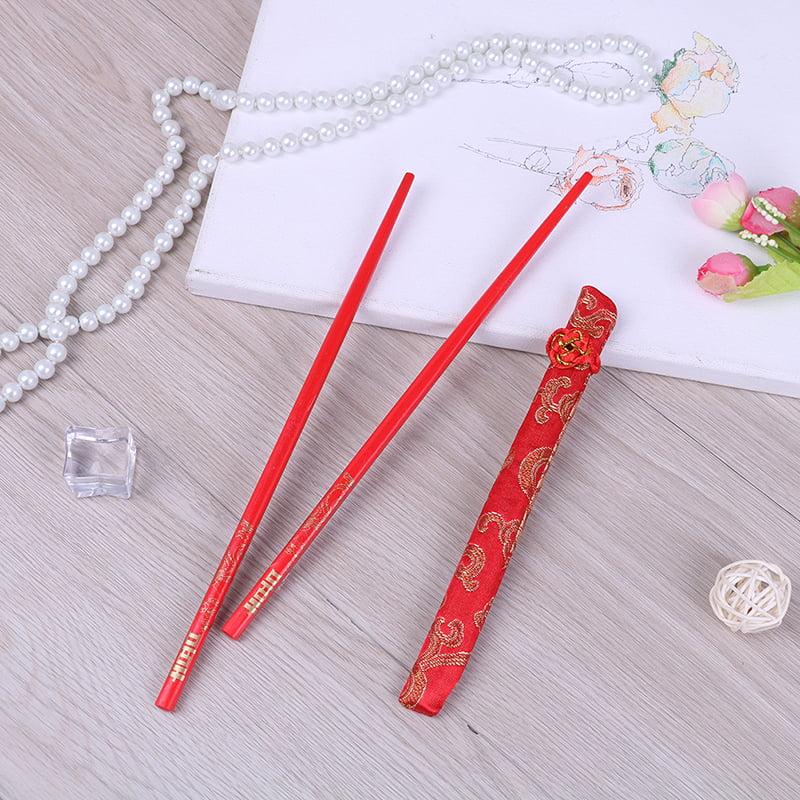 China bamboo chopsticks red dragon chinese pattern reusable 1pair usefulstickERS 