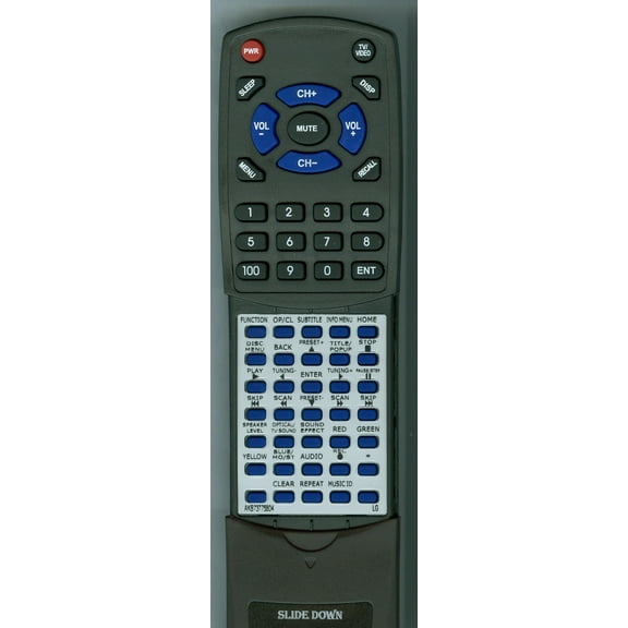 Replacement Remote for LG AGF76633201, ANMR400G, 60LA7400U, 55LA7400, 47LA6900, 55LA6900, 47LA6950, 55LA6950, 47LA7400, 47LN7400, 60LA7400, RTAGF7663
