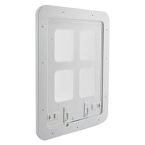 Luxshiny Pet Door Flap Universal for Dogs and Cats White ABS Plastic
