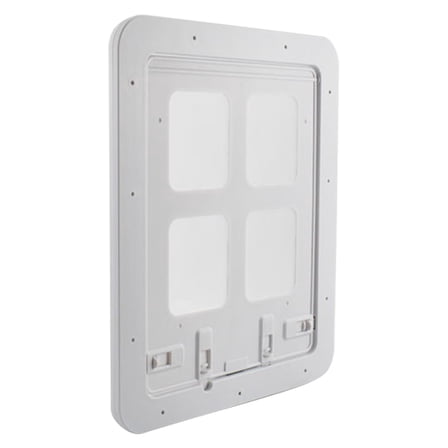 Luxshiny Pet Door Flap Universal for Dogs and Cats White ABS Plastic
