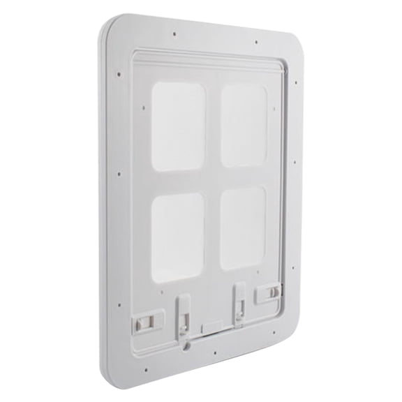 Luxshiny Pet Door Flap Universal for Dogs and Cats White ABS Plastic