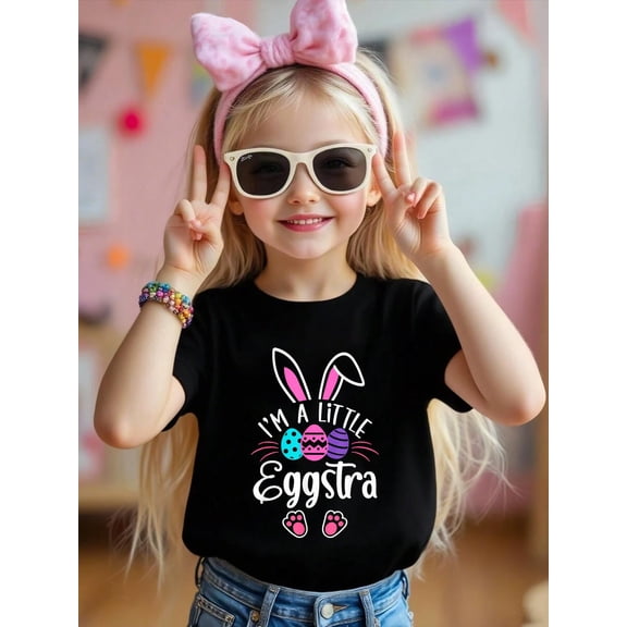 I'm A Little Eggstra Easter Day Shirt Funny Egg Easter Day Kids T-Shirt Graphic T-shirts for boys and girls