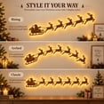 thumbnail image 5 of Fwttom Christmas Wall Decor with LED Lights Wooden Reindeer Sleigh Wall Lights Christmas Decorations Indooor for Holiday Home Decor, 5 of 8
