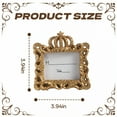 thumbnail image 3 of DESIGNICE Vintage Picture Frames,Desk Placement Wall Frames,Shelf Use Gold Picture Frames,3.94"X3.94",Gold, 3 of 7