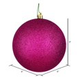 thumbnail image 2 of Vickerman N592021DG Boule Pailletée Rouge Baie 8 Po. avec Capuchon Percé, 2 of 3