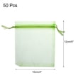 thumbnail image 2 of 50pcs Organza Bags 4x5 Inch Drawstring Favor Pouches Sheer Mesh Bag for Gift Jewelry Wedding Party Light Green, 2 of 6