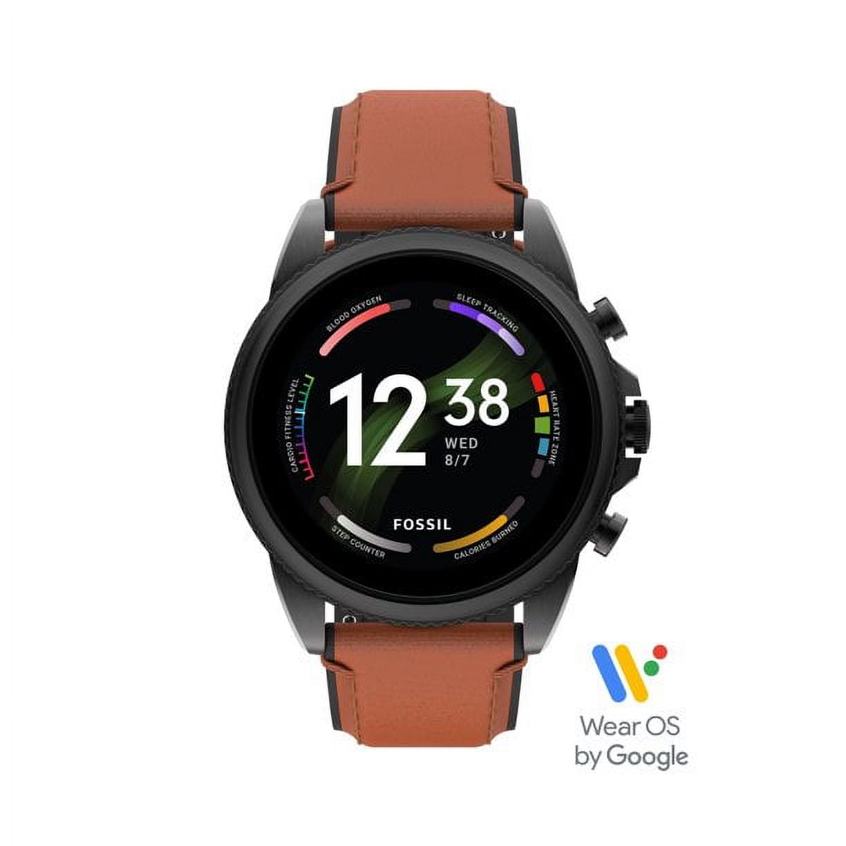 Fossil Mens Gen 6 Smartwatch Smoke Stainless Steel FTW4059V Walmart