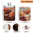 thumbnail image 3 of 4 Pack Alpaca in Flowers Sea Qtip Holder Dispenser Clear Plastic Storage Apothecary Jars for Cotton Swabs Balls Pads Floss, 3 of 7
