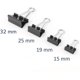 thumbnail image 5 of Negro Juego de 12 Clips para Documentos Caja de 25 mm de Clips de Papel multifunción - Clips para Carpetas Clip de Dibujo de Papel de Metal para Notas Clip de Papel Suministros de Oficina, 5 of 5