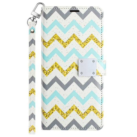 For Samsung Galaxy S24+ Plus Case Vegan Leather Design Wallet Matching Wristlet