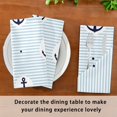 thumbnail image 6 of Iauyy Satin Napkins Set of 1- Blue White-anchor Stripe DIY Printing Decoration Cloth Napkin- Easy Care for Home/Party, 6 of 8