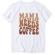 thumbnail image 1 of Camiseta de Cuello Redondo Impresa Del Día de la Madre para las Mujeres, Camiseta Casual de Manga Corta para la Primavera Y el Verano, 1 of 3