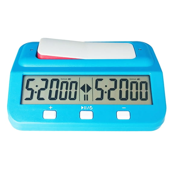 yeacher Blue HQT101 Chess Timer with ABS Build, Compact 13.8x8.8x4.5cm Design, Lightweight 160g, Includes 1 Clock