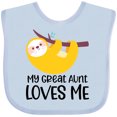 thumbnail image 3 of Inktastic Sloth My Great Aunt Loves Me Boys or Girls Baby Bib, 3 of 4