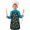 Robot and Gears, variant on Robot and Dogs Black Pattern Teens Aprons, Adjustable Neck Strap, Toddler & Teens Aprons for Cooking & Baking, 19x23.6 Inches