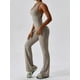 thumbnail image 3 of Lucakuins Mono de entrenamiento para mujer, sin mangas, cuello en U, sin espalda, hueco, sólido, delgado, mono de yoga Lucakuins  moda, 3 of 7