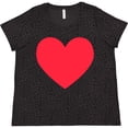 thumbnail image 3 of Inktastic Valentine's Day Red Heart Women's Plus Size T-Shirt, 3 of 5