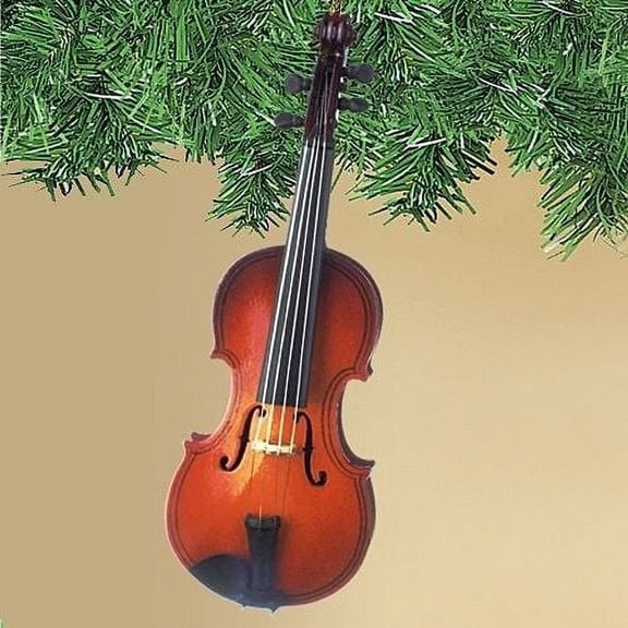 Broadway Gifts 5 Inch Brown Wood Violin Ornament Decoration