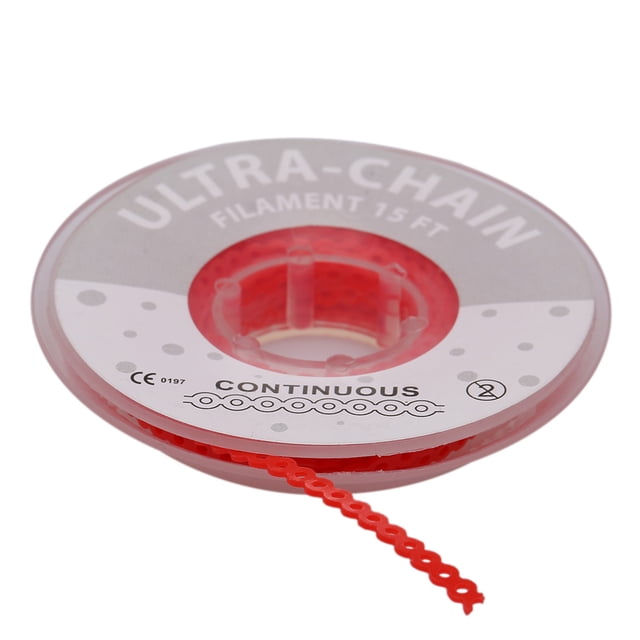 Rubber Spool High Strength Orthodontics Materials Elastic Ultra Power Chains Transparent Continuous Size