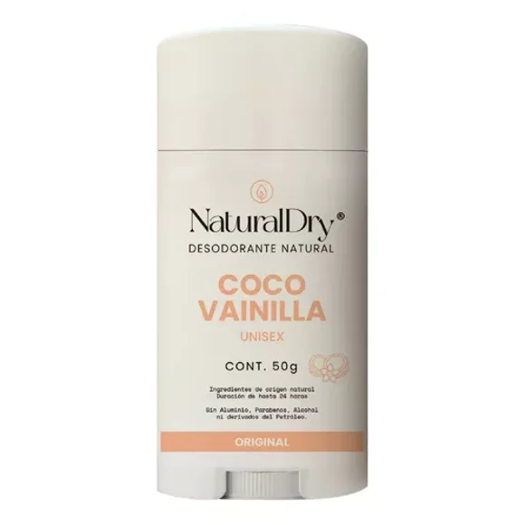 Desodorante Naturaldry en Barra Coco Vainilla 50g