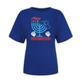 thumbnail image 4 of Penkiiy Happy Hanukkah Shirt Women Chrismukkah Shirt Cat Candle Shirt Love and Light T-Shirt Festival Short Sleeve Tops Dark Blue, 4 of 7