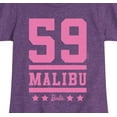 thumbnail image 3 of Barbie - 59 Malibu Barbie  - Girls Fitted Short Sleeve Graphic T-Shirt, 3 of 5