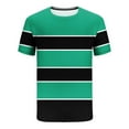 thumbnail image 4 of NTACZA Crew Neck Shorts Set Mens Striped Short Sleeve Tracksuits Men's Athletic Breathable Sweatsuits S, 4 of 7
