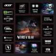 thumbnail image 4 of Acer Nitro V 16 AI 16” WUXGA IPS 180Hz Gaming Copilot+ PC Laptop, AMD Ryzen AI 7 350 Processor, NVIDIA GeForce RTX 5060 with 8GB GDDR7 VRAM, 16GB RAM, 1TB PCIe Gen 4 SSD, Shale Black, 4 of 13
