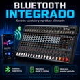 thumbnail image 3 of Consola Mezcladora 16 Canales Bluetooth Usb Estudio Sonido Audiotek, 3 of 8