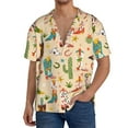 thumbnail image 2 of Picia Groovy American Western Footwear Men's Linen Shirts Short Sleeve Cuban Beach Shirts Casual Shirts Button Down Shirt for Men Beach Summer Wedding Shirt-X-Large, 2 of 7