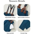 thumbnail image 5 of ZOEREA Toddler Baby Boy Suit Clothes Gentleman Wedding Outfits Long Sleeve Dress Shirt + Suspender Pants + Bowtie 1-5T, 5 of 7