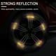 thumbnail image 5 of Pegatinas reflectantes para ruedas de coche de 40 piezas - Calcomanías para llantas para seguridad nocturna, tiras reflectantes para coches y camiones, set de 40 piezas, 5 of 8