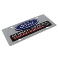 thumbnail image 2 of Ford Power Storke V8 Dual Logo License Plate (Silver On Chrome), 2 of 3