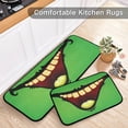 thumbnail image 5 of SKYSONIC Laughing Zombie Monster Kitchen Mats Set of 2 Green Floor Runner Rug Anti Fatigue Non Slip Comfort Mat 19.7x27.6 Inch + 19.7x47.2 Inch for Living Room Laundry Room Hallway, 5 of 7