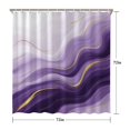 thumbnail image 5 of Purple Gold Wave Marble Shower Curtain 72"x72" ,Bathroom Decorative Shower Curtains Set with 12 Hooks,Modern Waterproof Washable Shower Curtain, 5 of 6