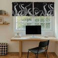 thumbnail image 5 of Black Octopus Coastal Tier Curtains 36 Inch Length, Nautical Ocean Modern Abstract Cafe Short Curtains for Bathroom Over Sink, Small Kitchen Curtain Light Filtering Tiered Drapes 2 Panels 27.5"Wx36"L, 5 of 8