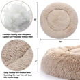 thumbnail image 2 of HomGarden 30" Calming Donut Pet Dog Bed Soft Faux Fur Fluffy for Small Medium Dog Beige, 2 of 7