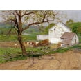 thumbnail image 2 of Potthast, Edward Henry 18x14 Black Ornate Wood Framed with Double Matting Museum Art Print Titled - Summer Day, 2 of 4
